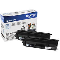 Brother Genuine TN336 2PK High-Yield Black Toner Cartridge Multipack Brother