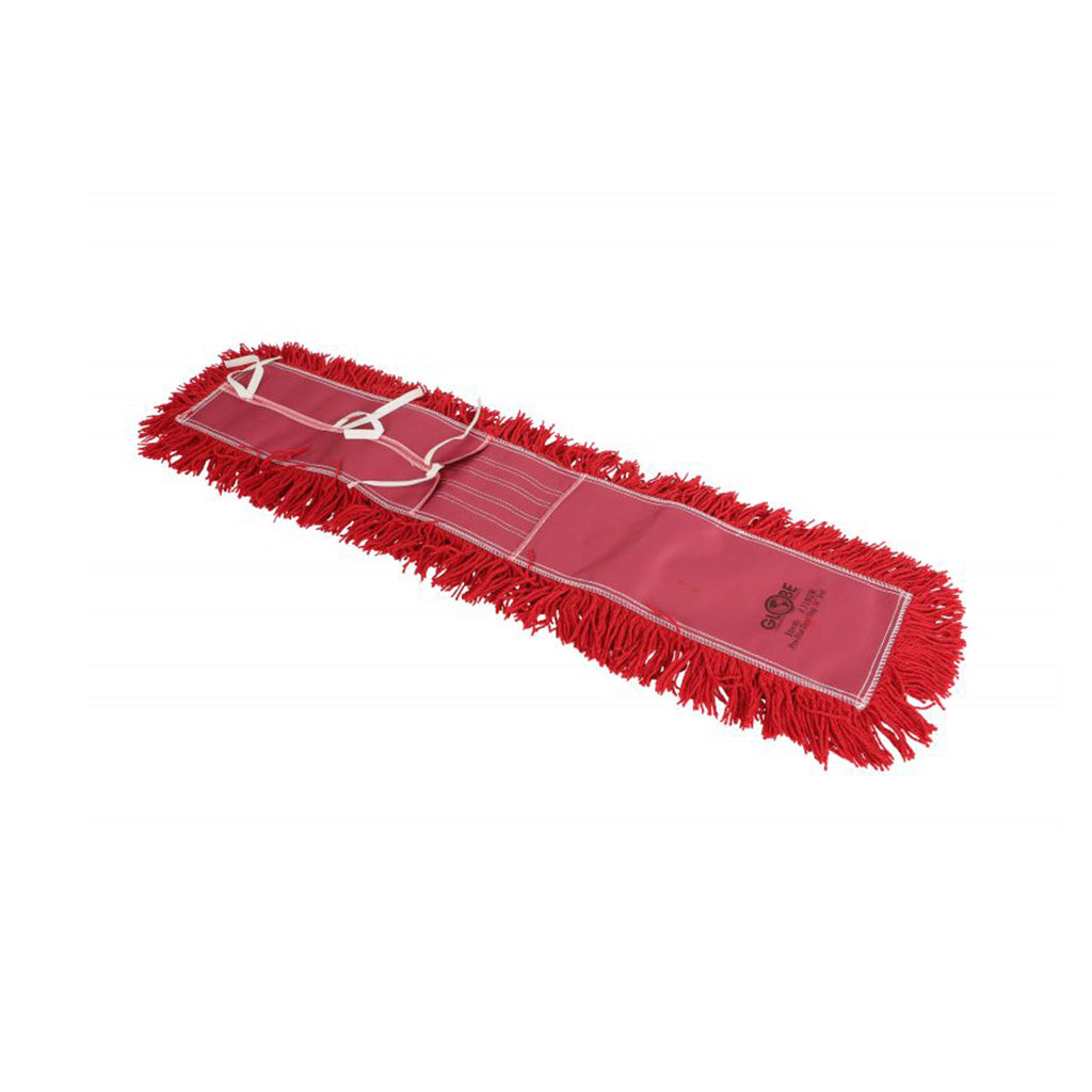 Pro-Stat® Dust mop head 36" x 5" Red Tie-On Globe Commercial Products
