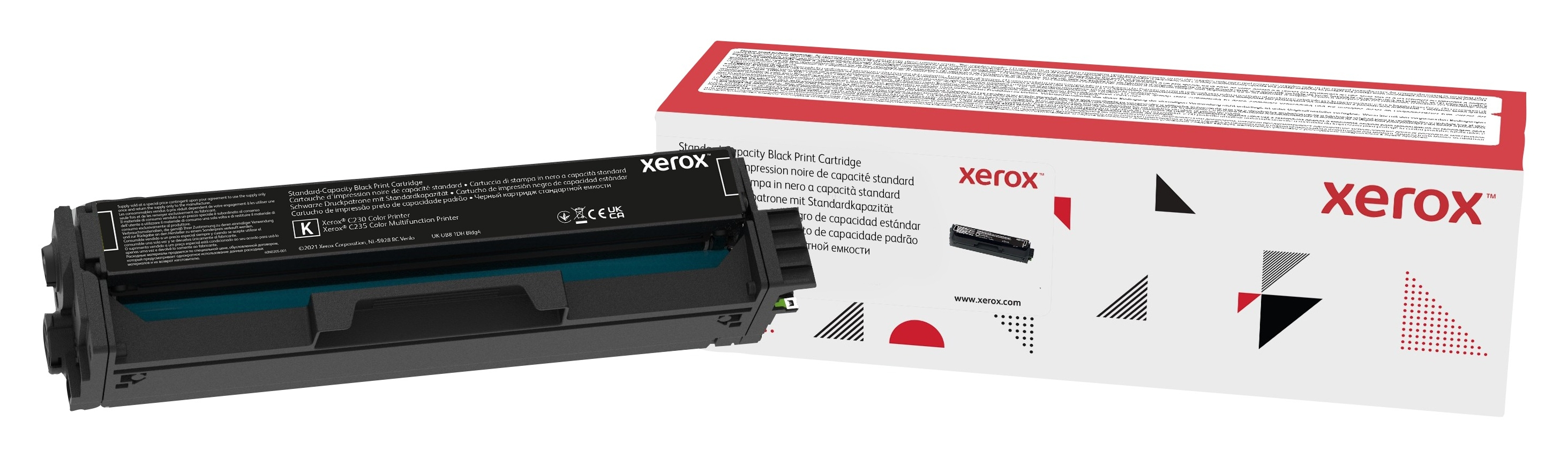 006R04383 Genuine Xerox Black Standard Capacity Print Cartridge, Xerox C230/C235 Color Printer/Multifunction Xerox